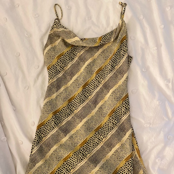 Satin Cowl Neck Cocktail Dress - Picture 5 of 6